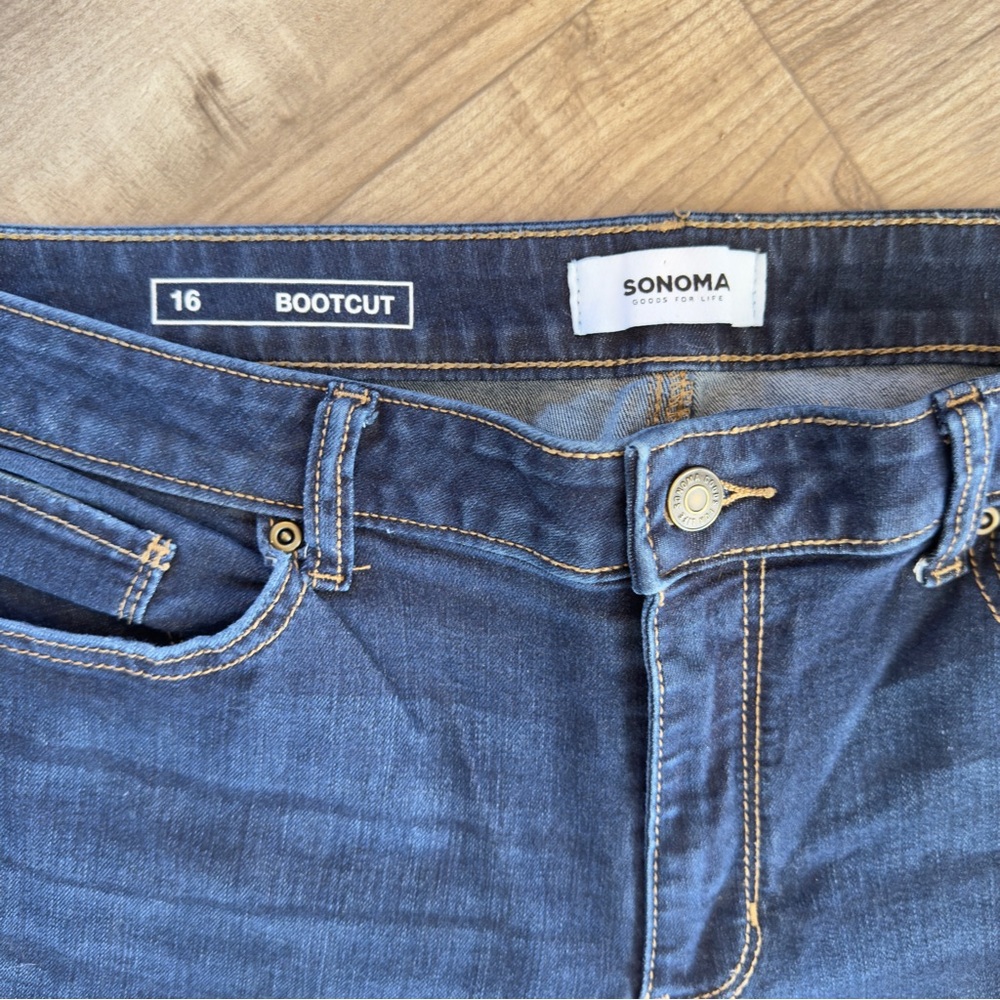 Sonoma dark wash boot cut denim jeans size 16 - Picture 5 of 7